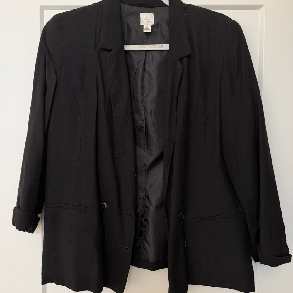 LC Lauren Conrad Black Relaxed Blazer Jacket